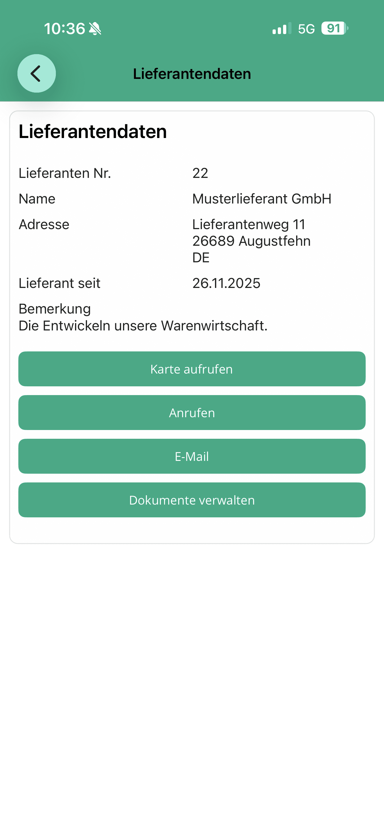 CSB-App Lieferantenkartei