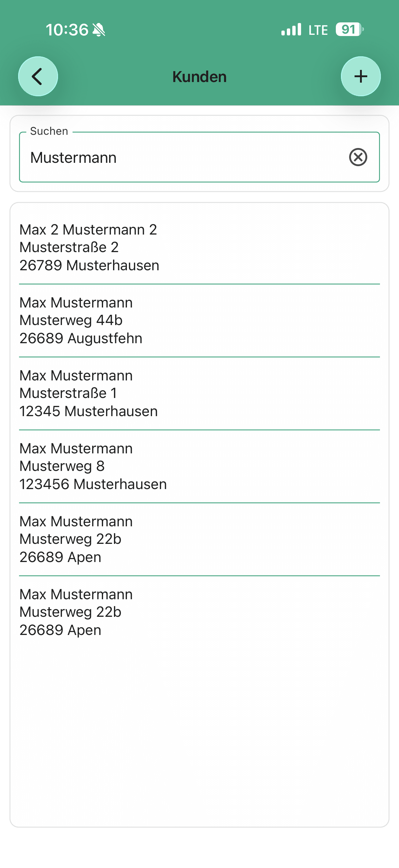 CSB-App Direktannahme eines Werkstattauftrags