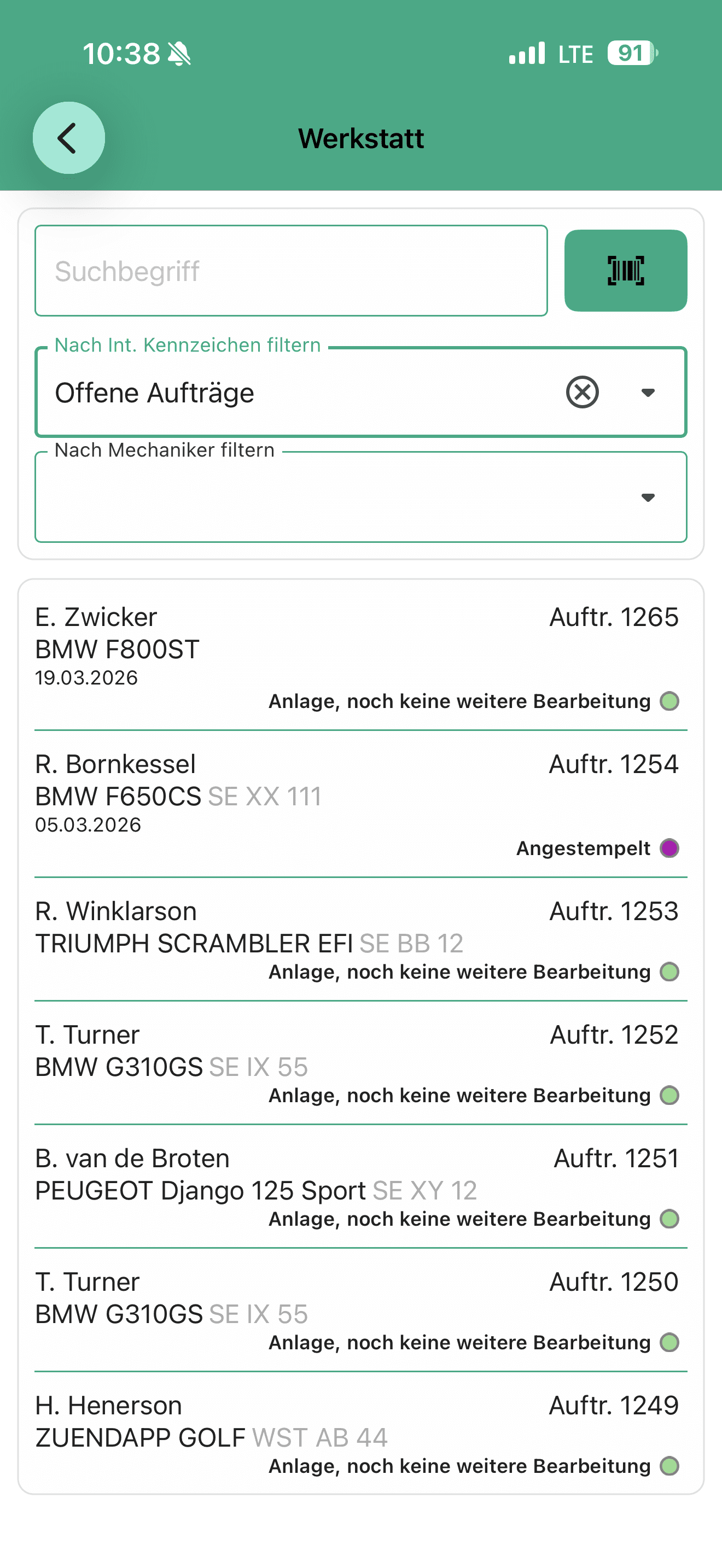 CSB-App Werkstattauftrags-Pipeline