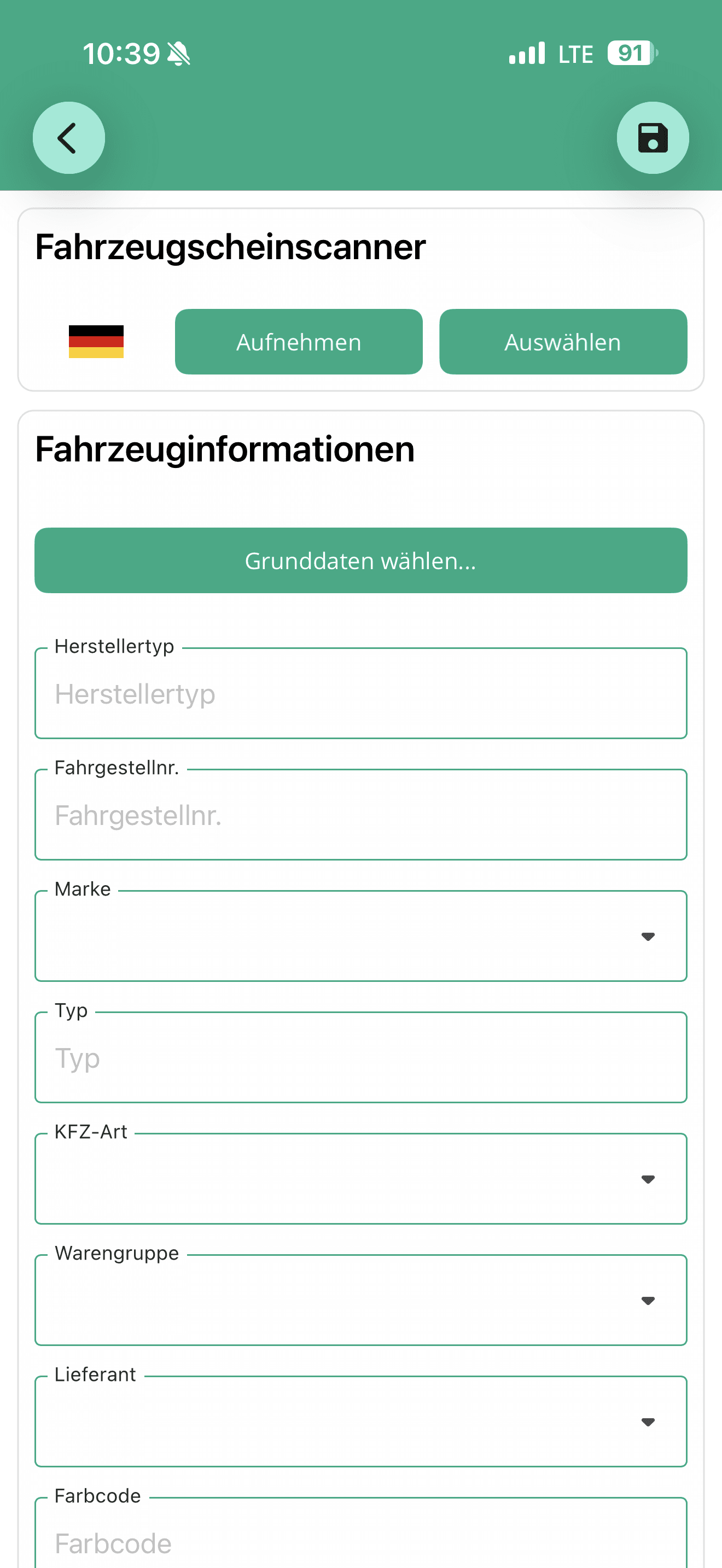 CSB-App Fahrzeugschein-Scanner