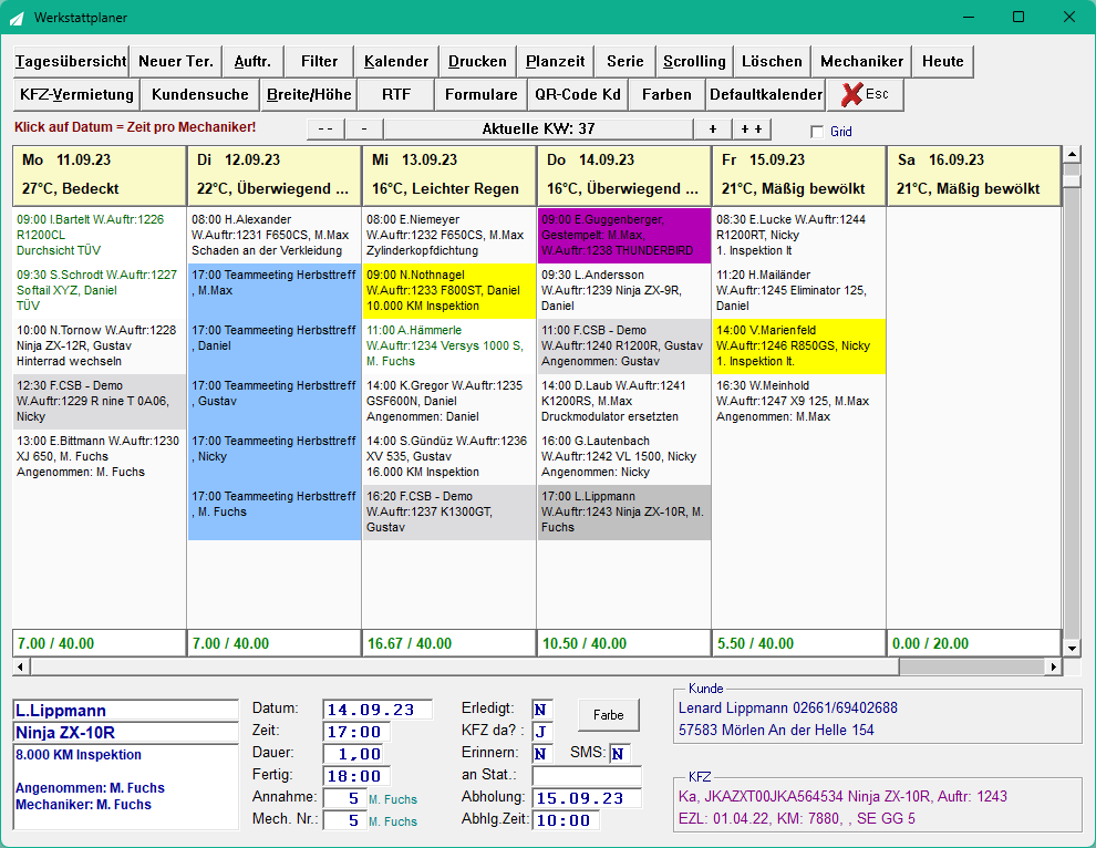 CSB Werkstattkalender